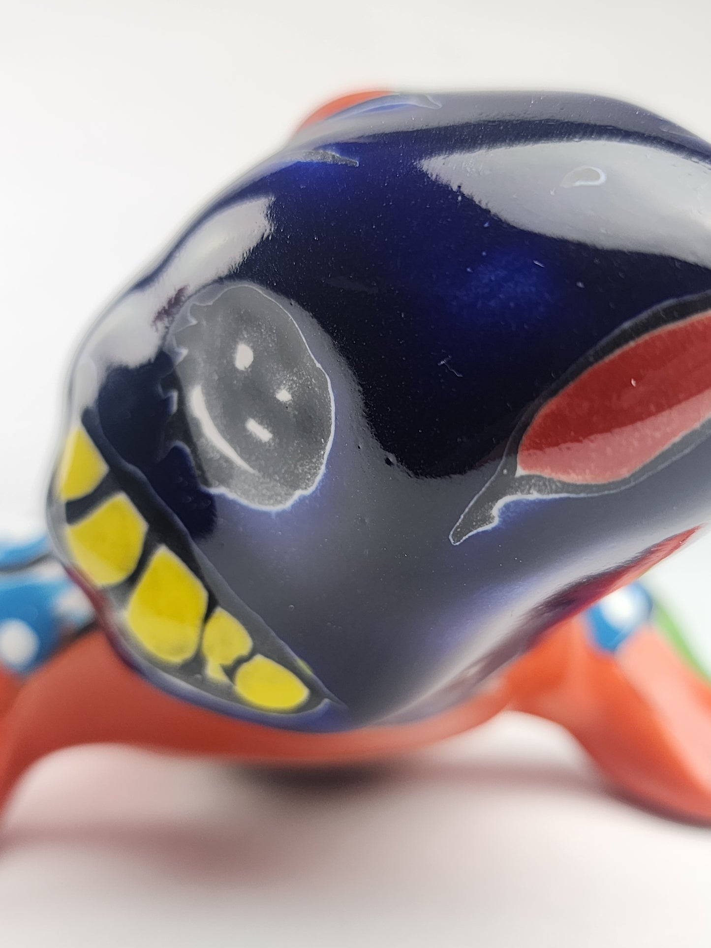 Handcrafted Orange Talavera Iguana – Mexican Folk Art Gift
