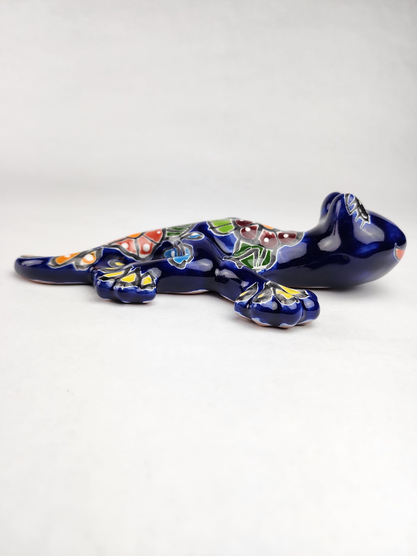 Blue Talavera Salamander – Mexican Folk Art Wall Decor