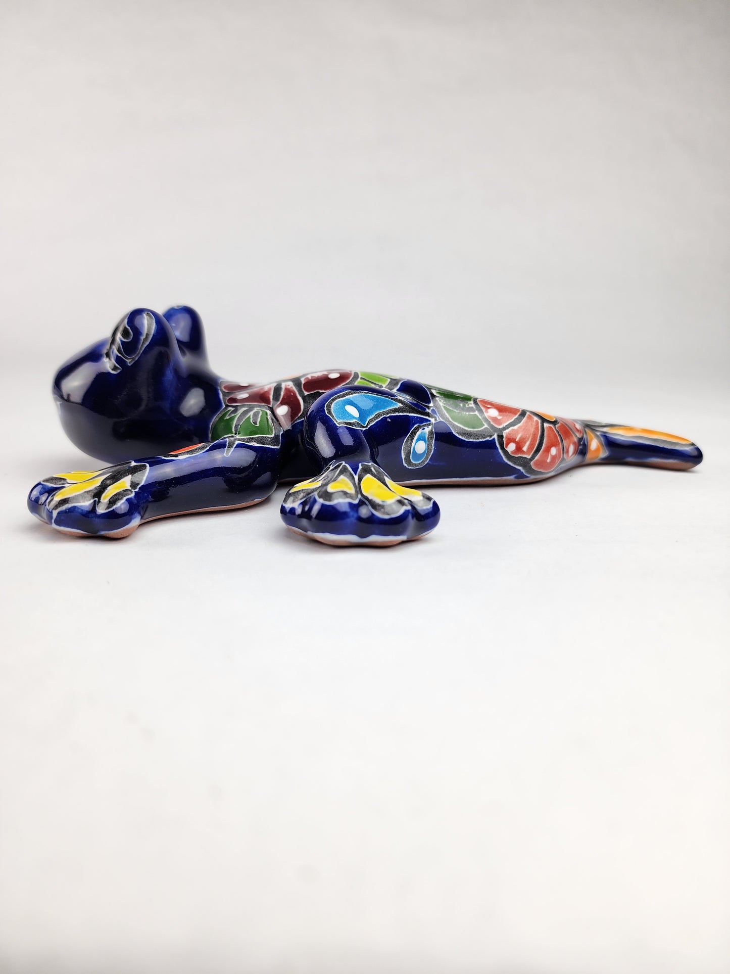 Blue Talavera Salamander – Mexican Folk Art Wall Decor