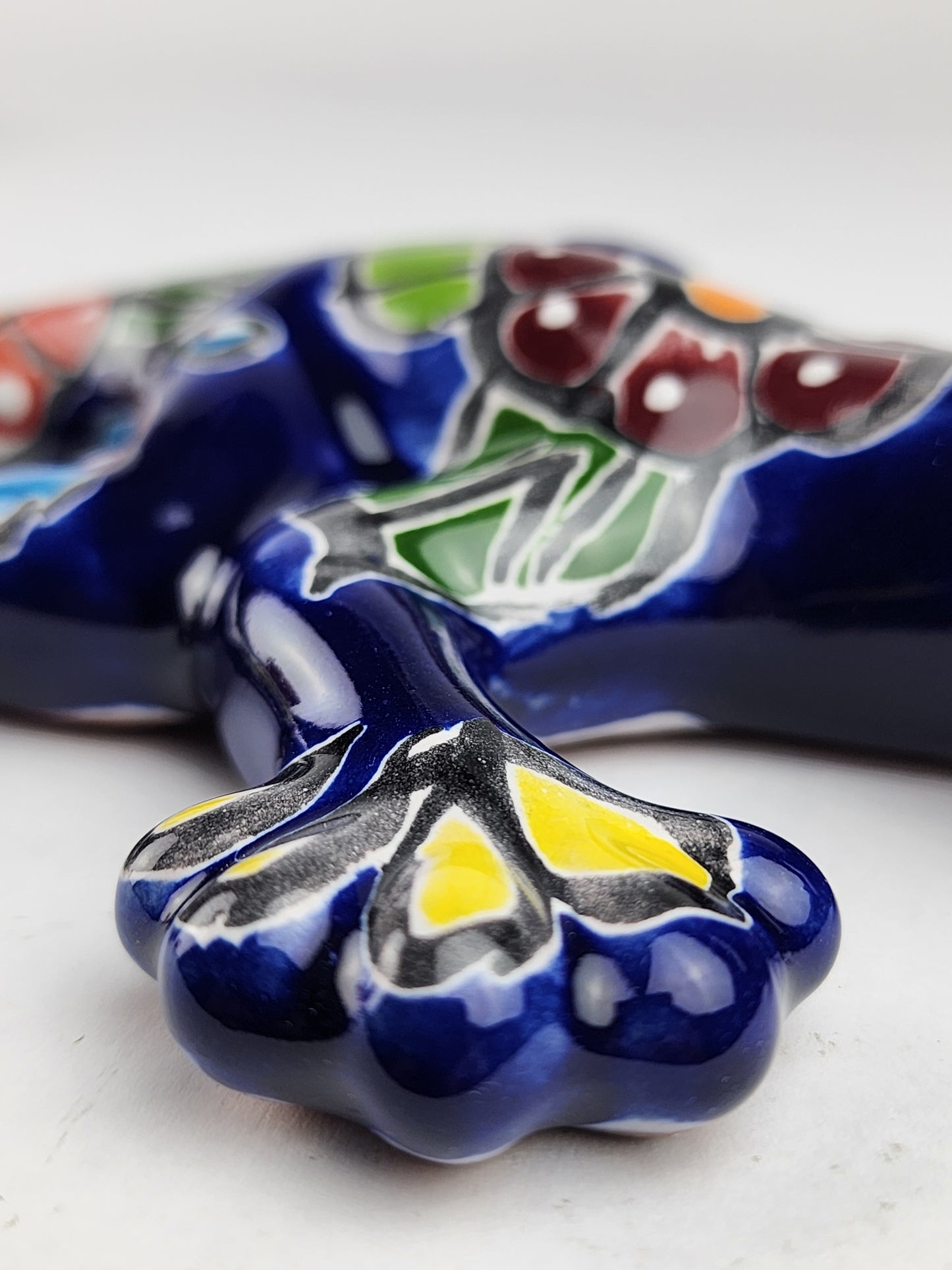 Blue Talavera Salamander – Mexican Folk Art Wall Decor