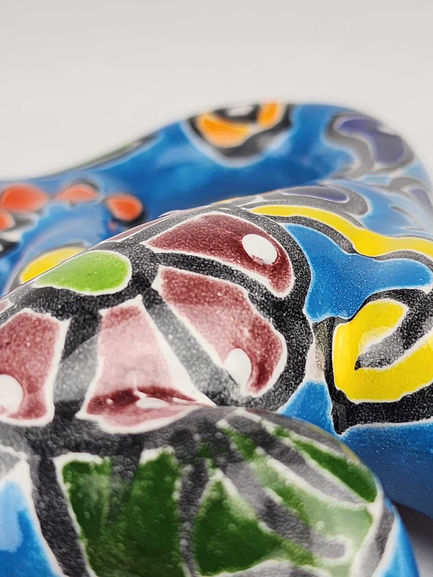 Sky Blue Talavera Salamander – Mexican Garden Wall Art