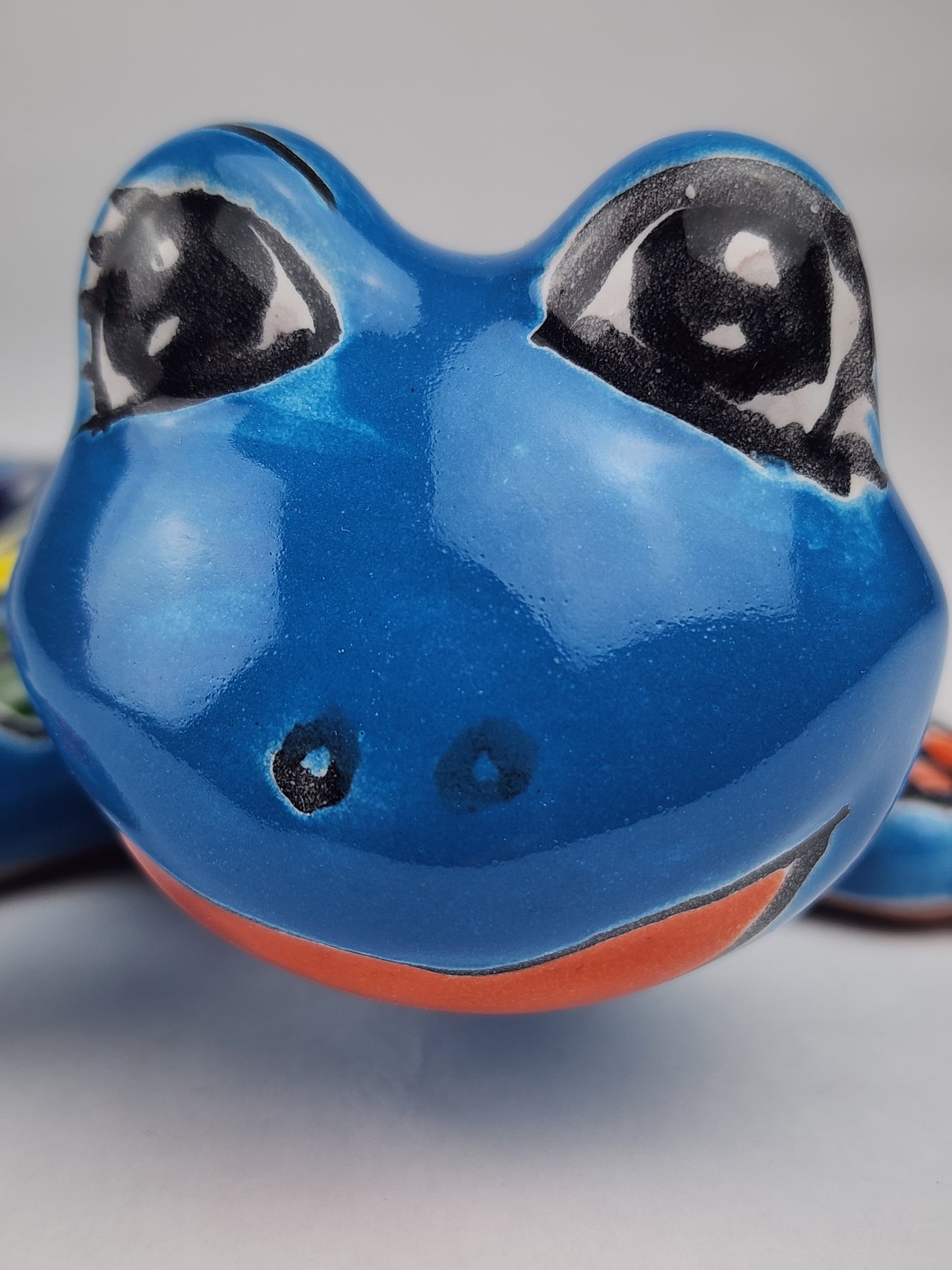 Sky Blue Talavera Salamander – Mexican Garden Wall Art