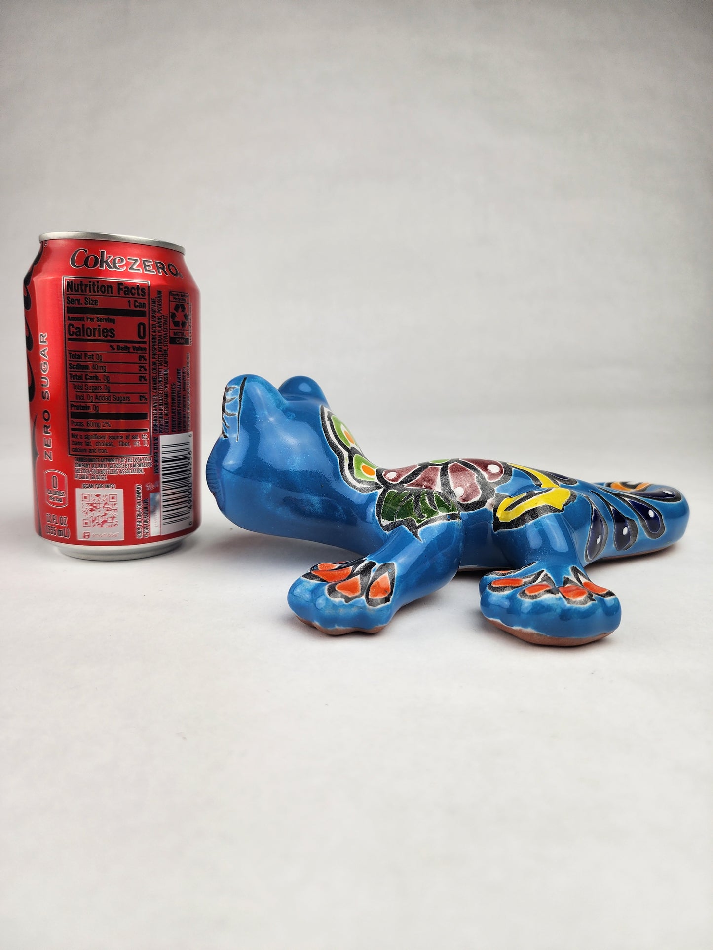 Sky Blue Talavera Salamander – Mexican Garden Wall Art