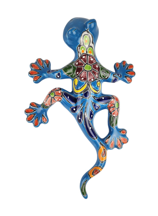 Sky blue salamander lizard on a white background - Casa Villa Arte