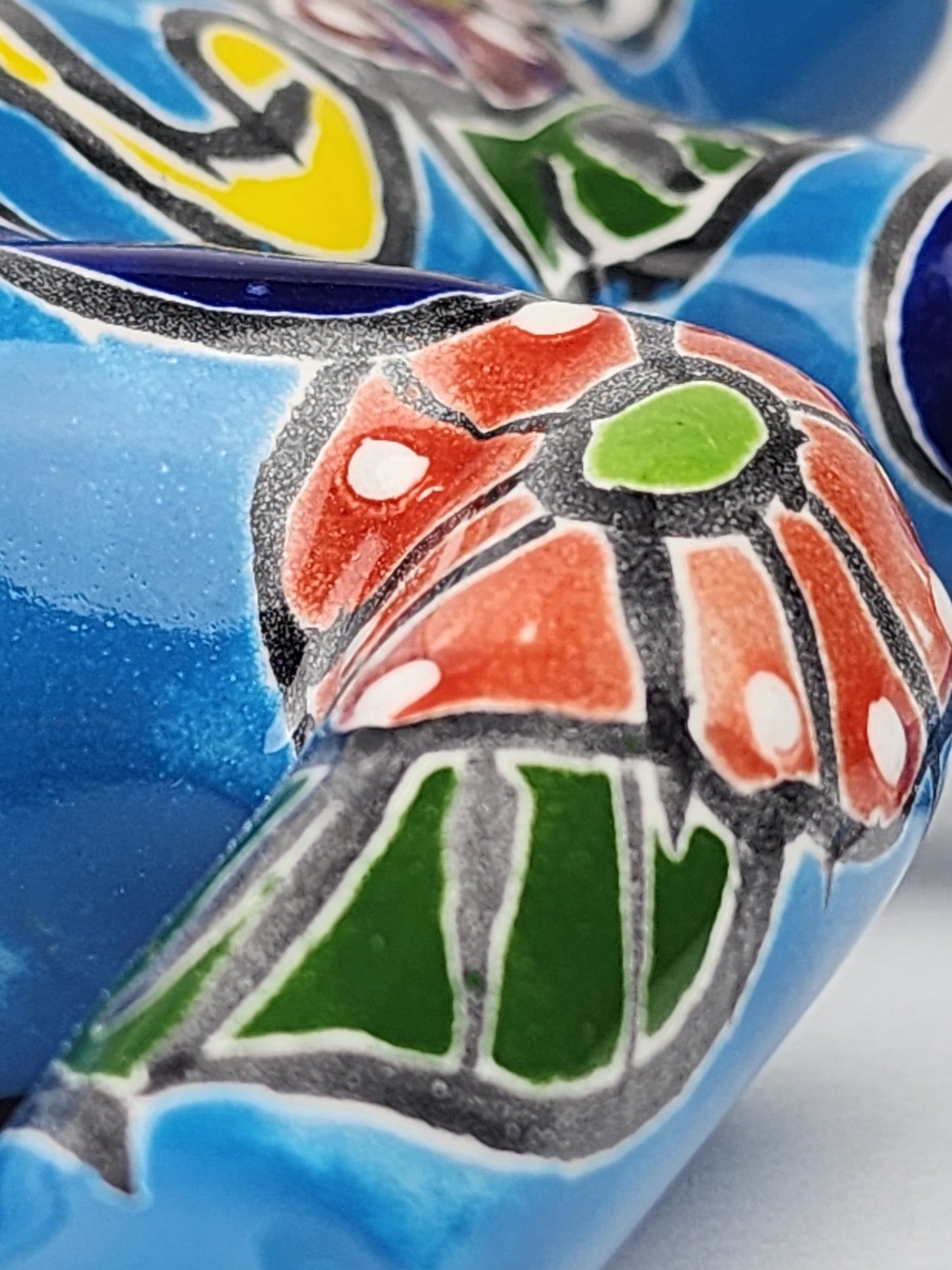 Handcrafted Sky Blue Talavera Salamander – Mexican Folk Art Gift