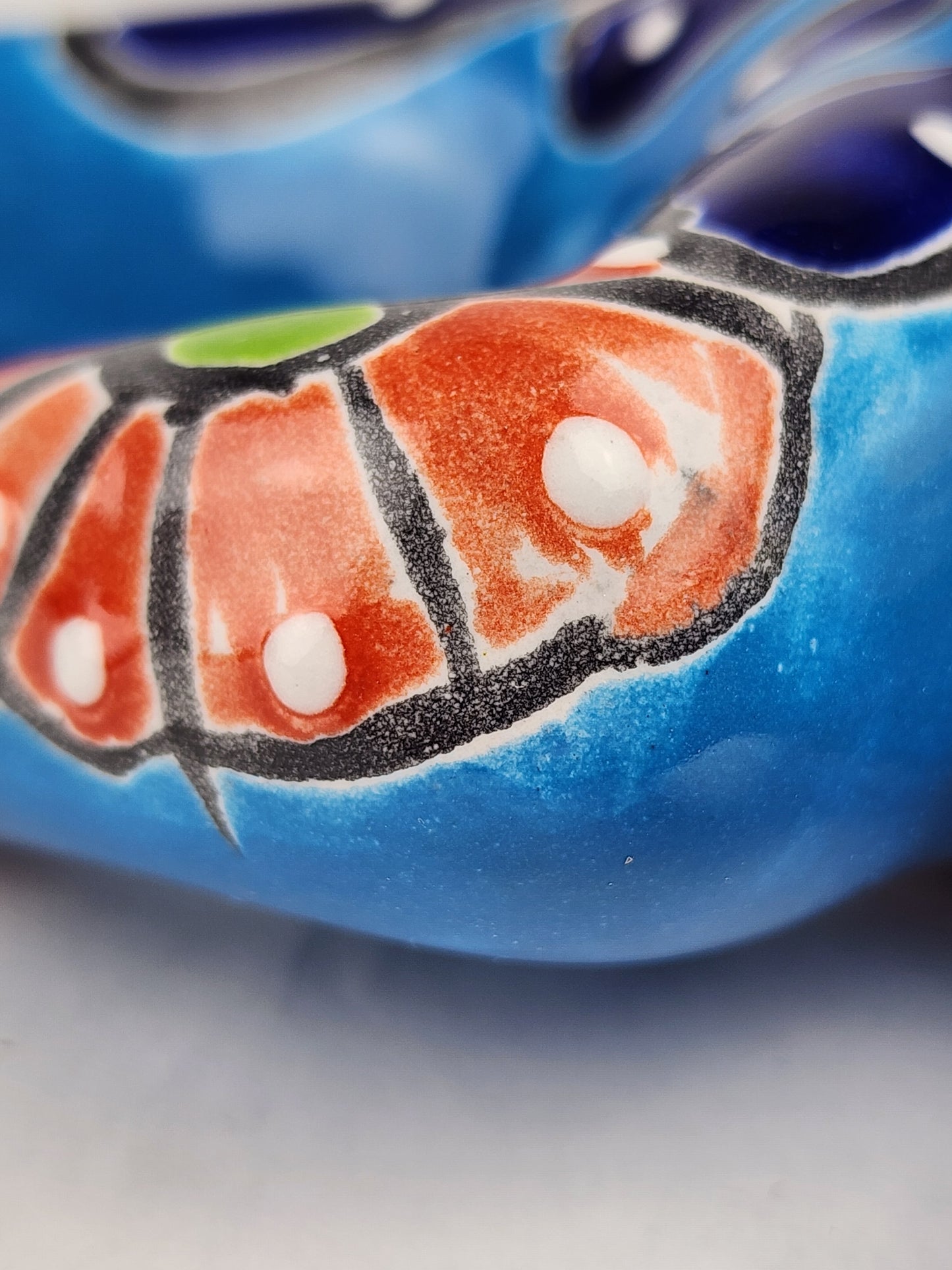 Handcrafted Sky Blue Talavera Salamander – Mexican Folk Art Gift