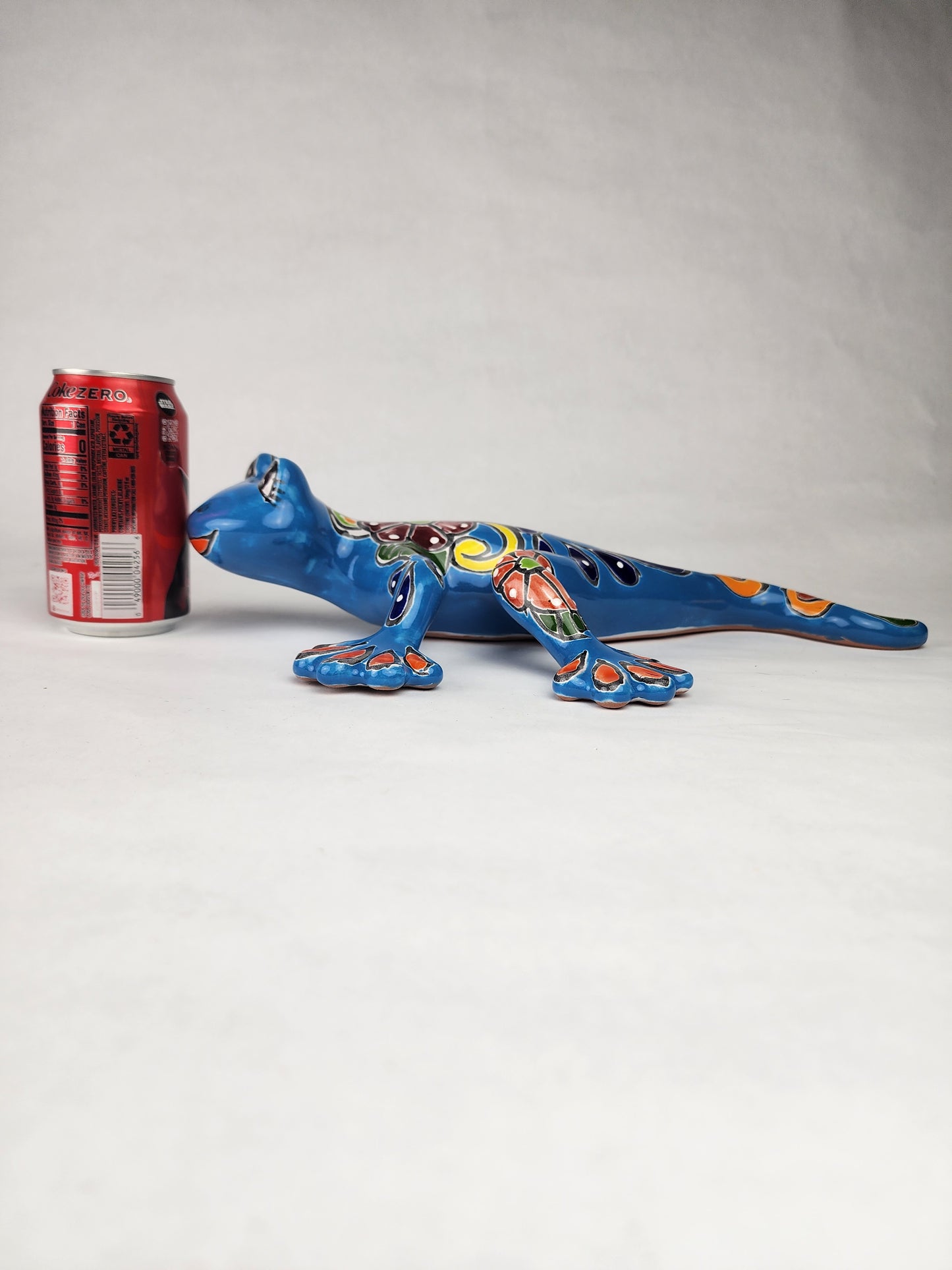Handcrafted Sky Blue Talavera Salamander – Mexican Folk Art Gift