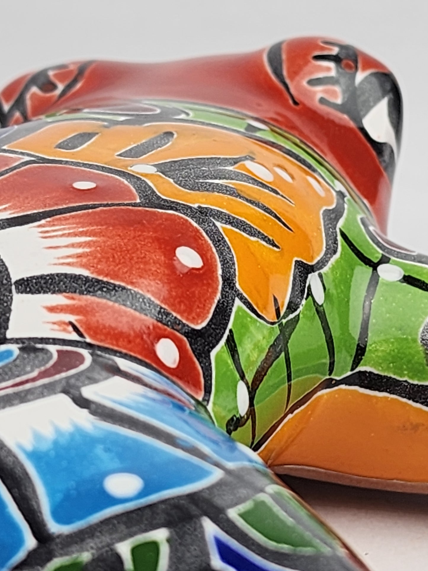 Handcrafted Red Talavera Frog – Mexican Folk Art Gift