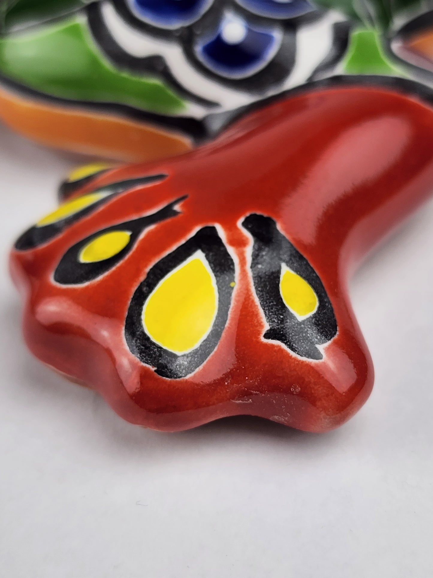 Handcrafted Red Talavera Frog – Mexican Folk Art Gift