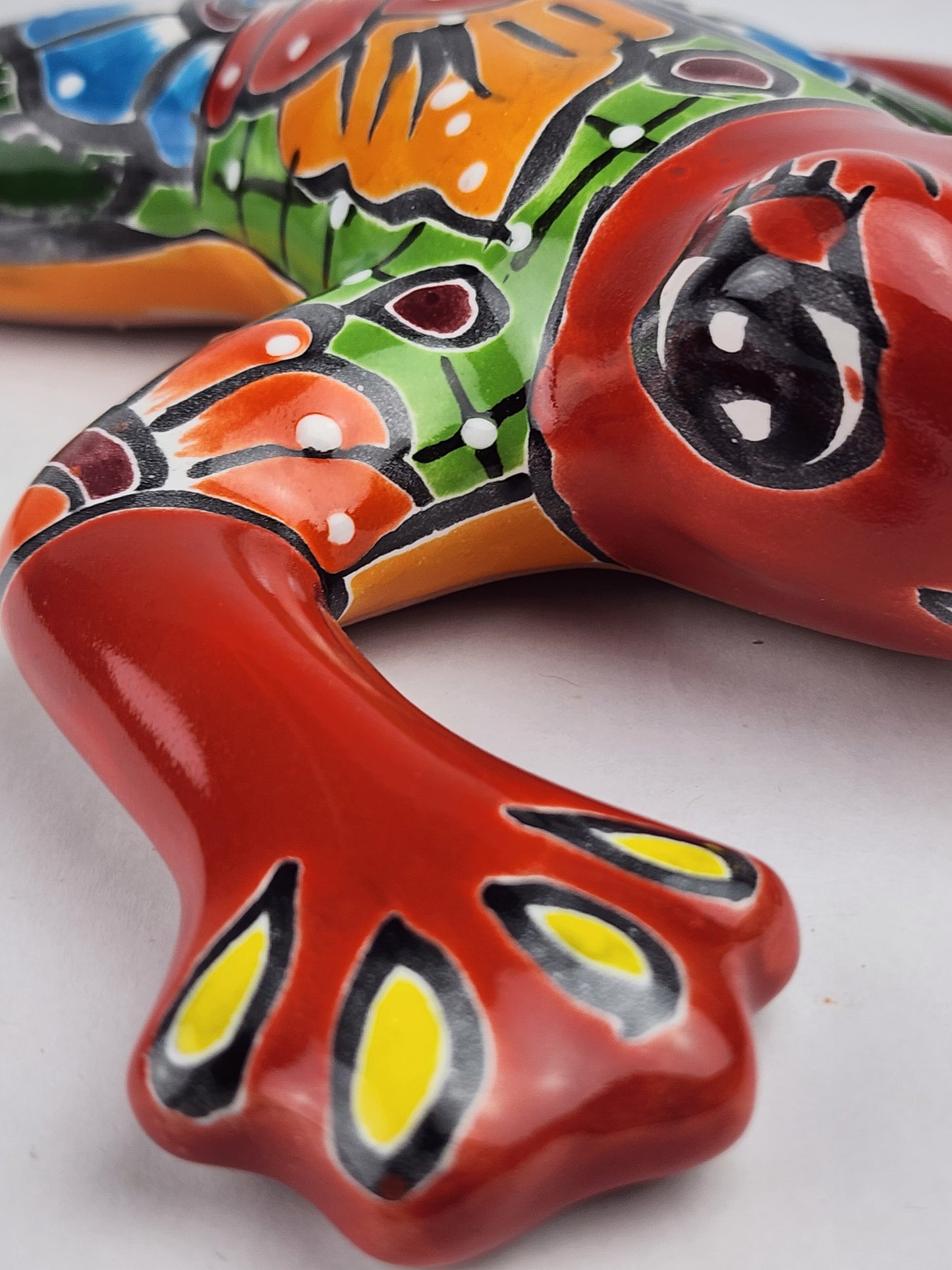 Handcrafted Red Talavera Frog – Mexican Folk Art Gift