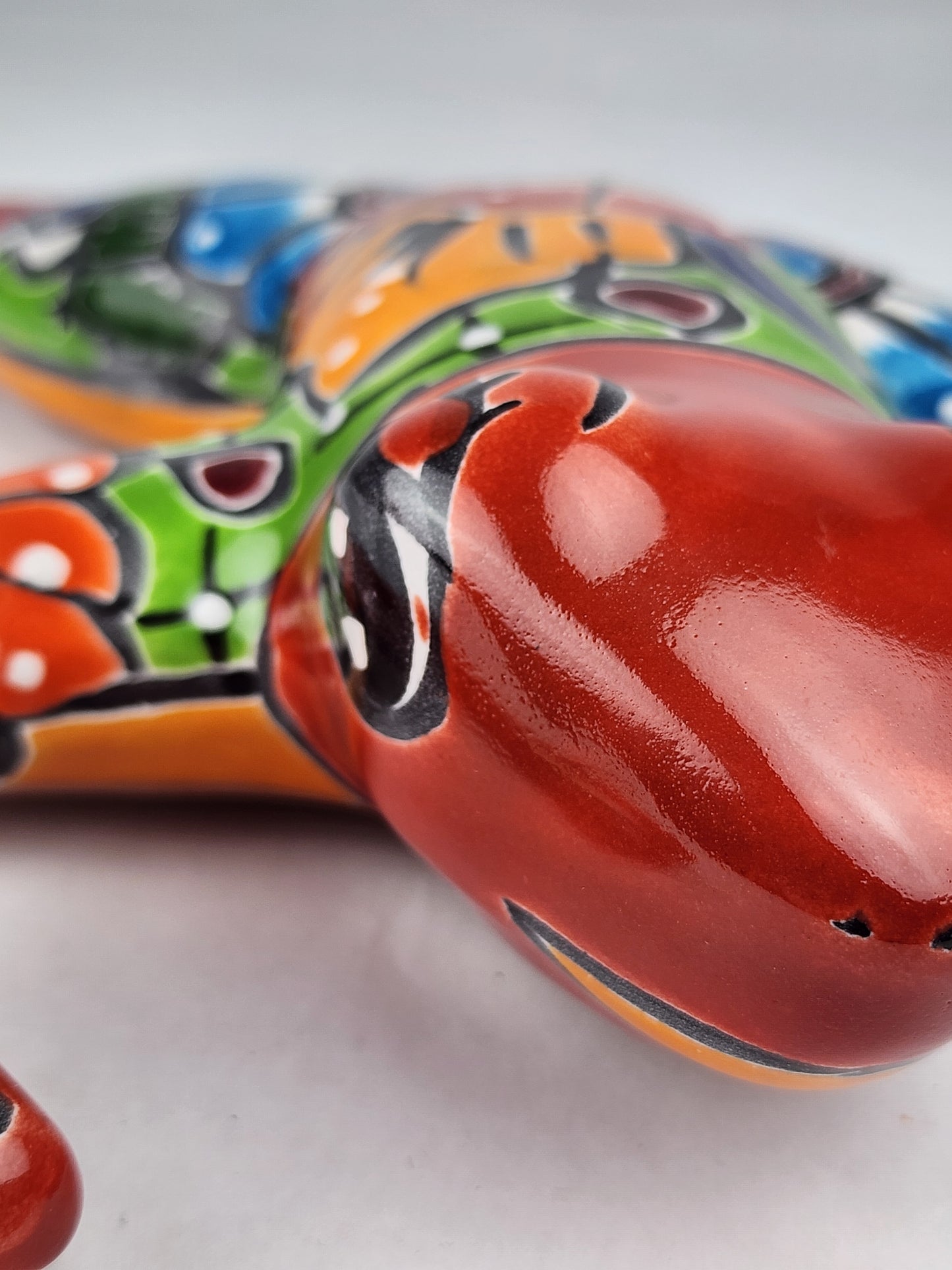 Handcrafted Red Talavera Frog – Mexican Folk Art Gift