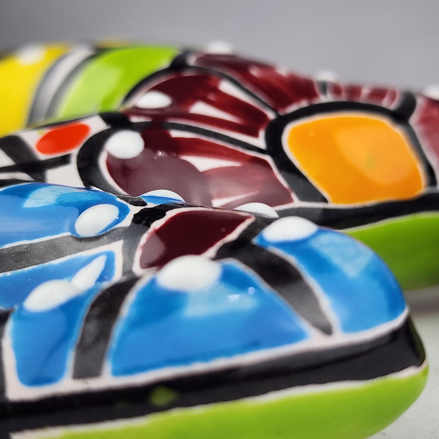 Blue Talavera-Style Frog – Handcrafted Mexican Folk Art Décor