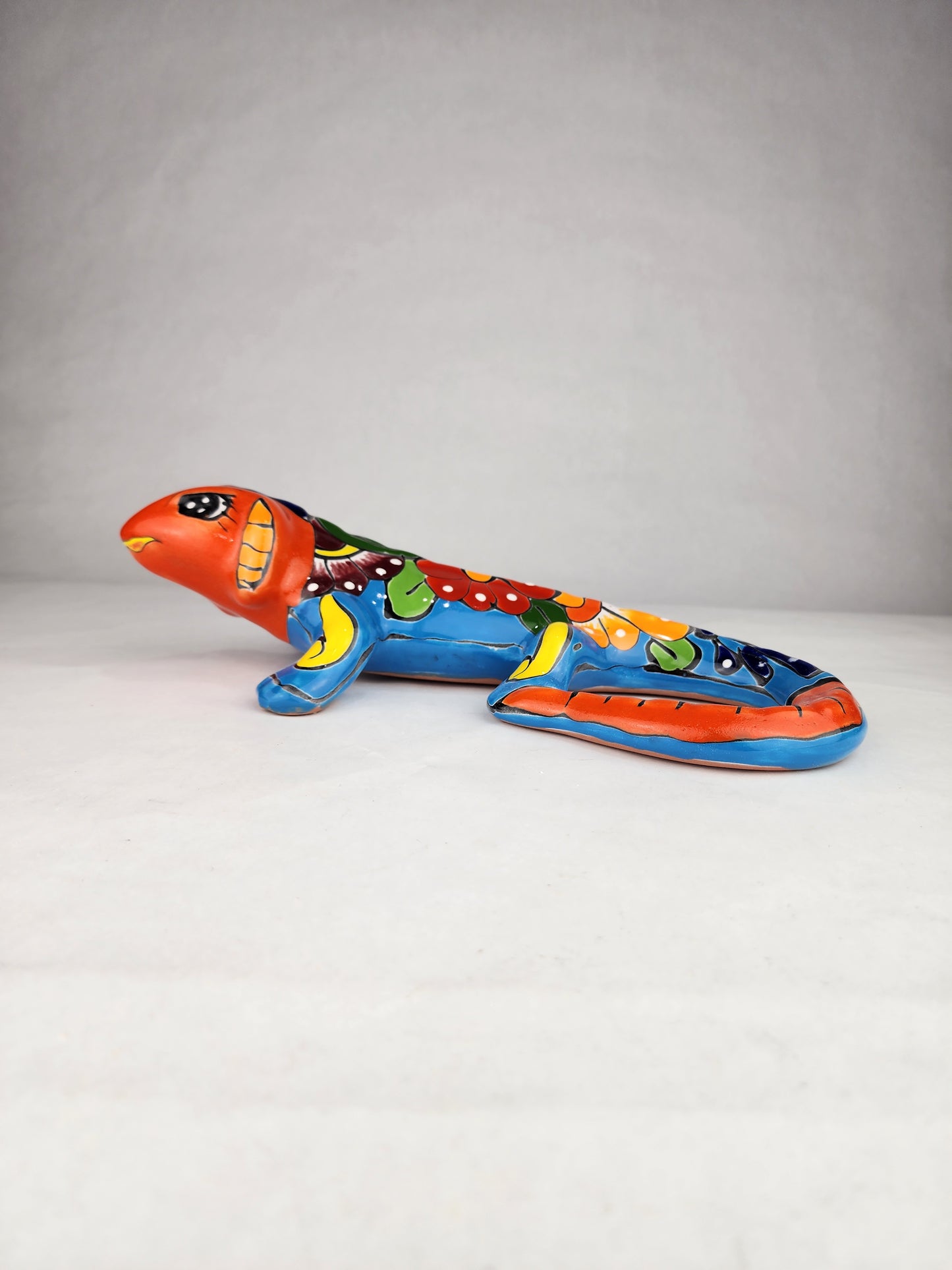 Talavera-Style Ceramic Iguana Wall Décor | Mexican Folk Art Accent