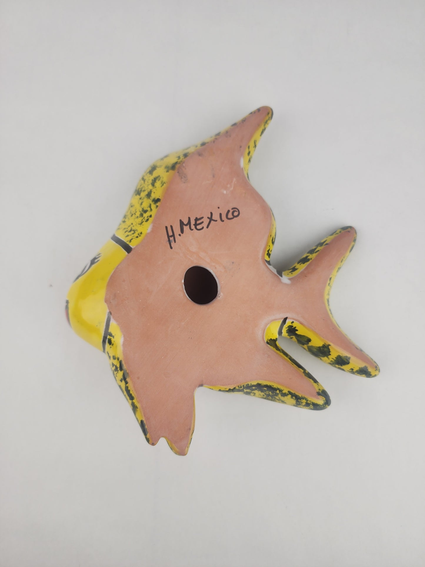 Yellow Talavera-Style Fish Wall Décor 9.5" – Mexican Ceramic Folk Art
