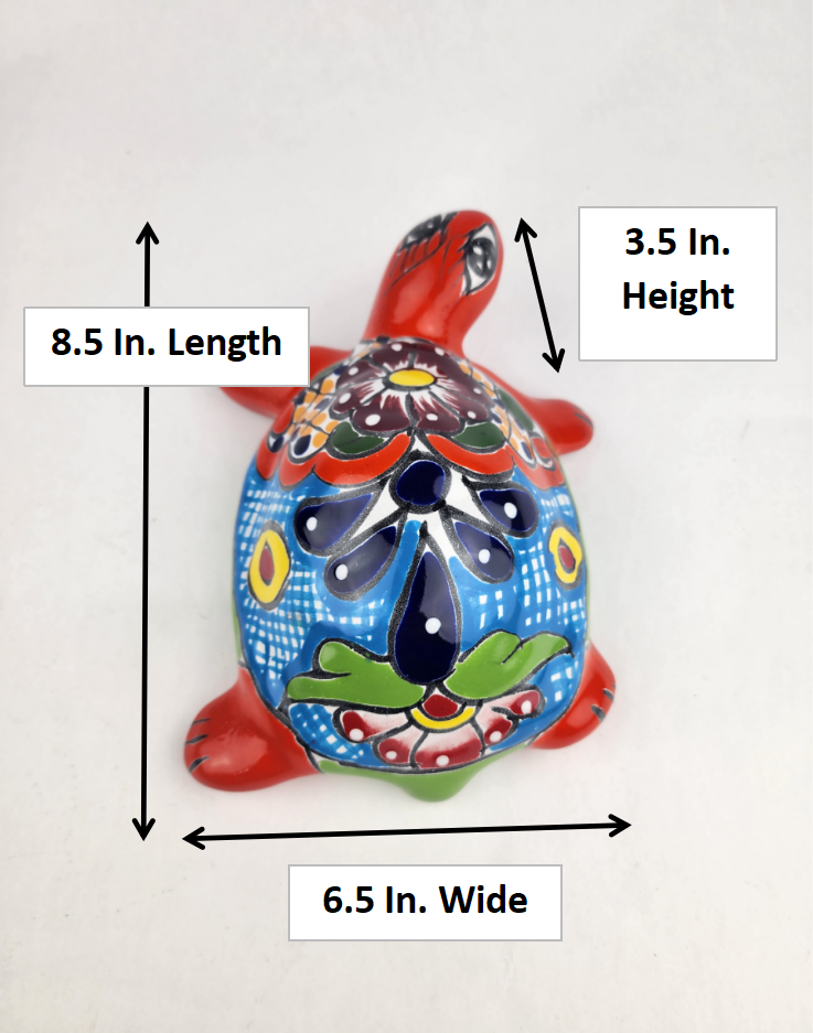 Talavera Turtle – Outdoor Mexican Pottery for Garden & Patio