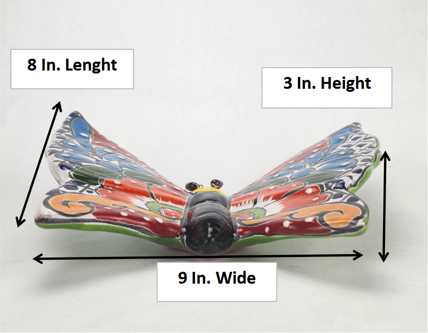 Mexican Handcrafted Butterfly - Vibrant Art for Home & Garden
