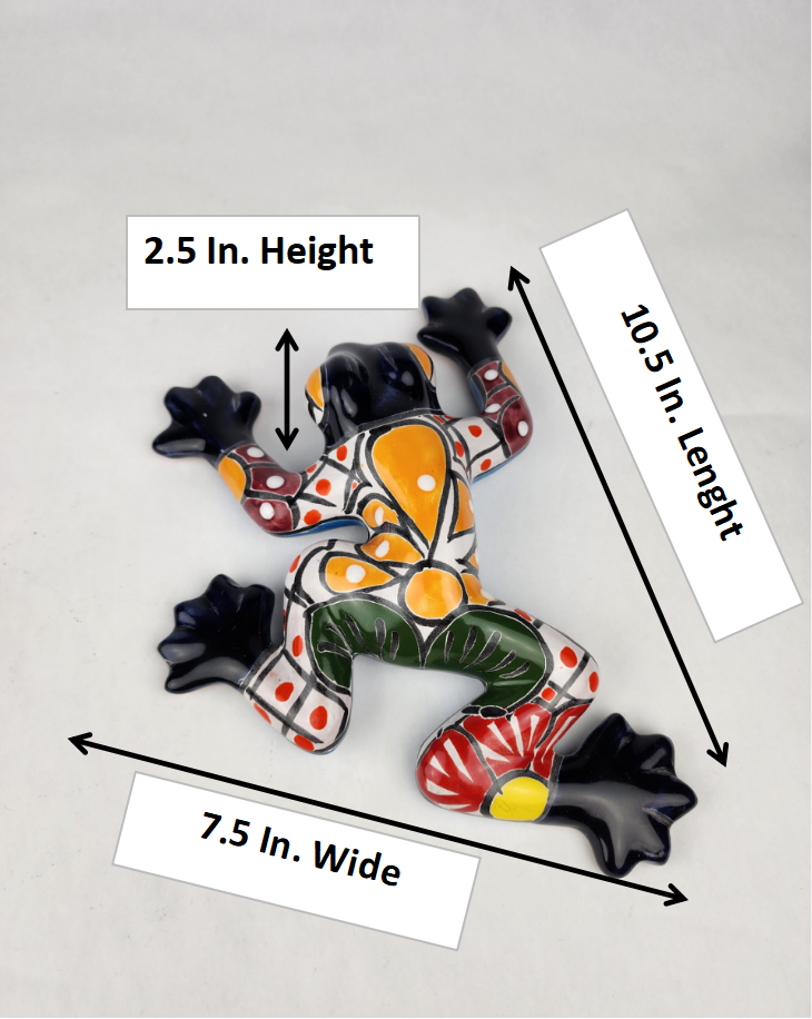 Hand-Painted Talavera Frog – Vibrant Mexican Pottery for Home & Garden Decor