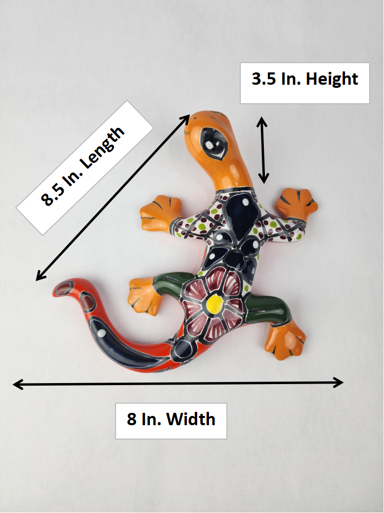 Mexican Gecko Talavera Hand-painted Pottery Mexican Folk Art Decor