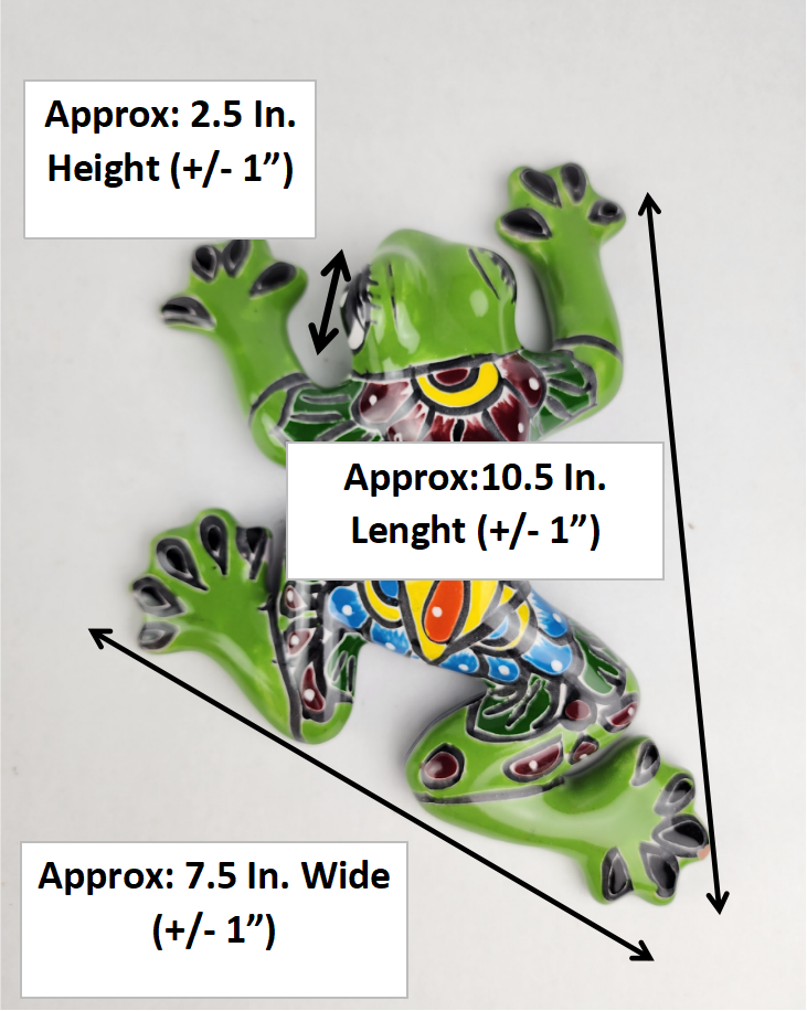 Green Talavera-Style Frog – Handcrafted Mexican Folk Art Décor