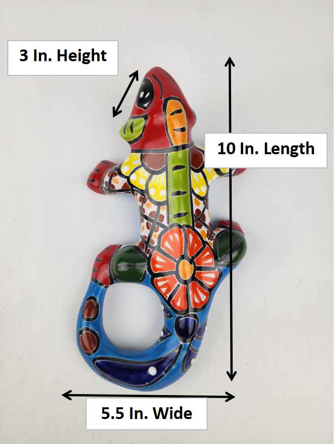 π¨ Hand-Painted Talavera Iguana β Authentic Mexican Ceramic Art