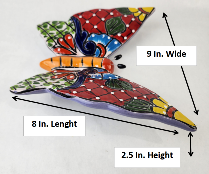 Hand-Painted Mexican Butterfly - Unique Home & Garden Decor