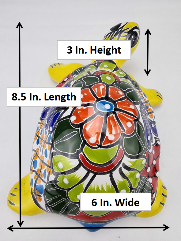 Handcrafted Ceramic Turtle - Bold, Weather-Resistant Decor