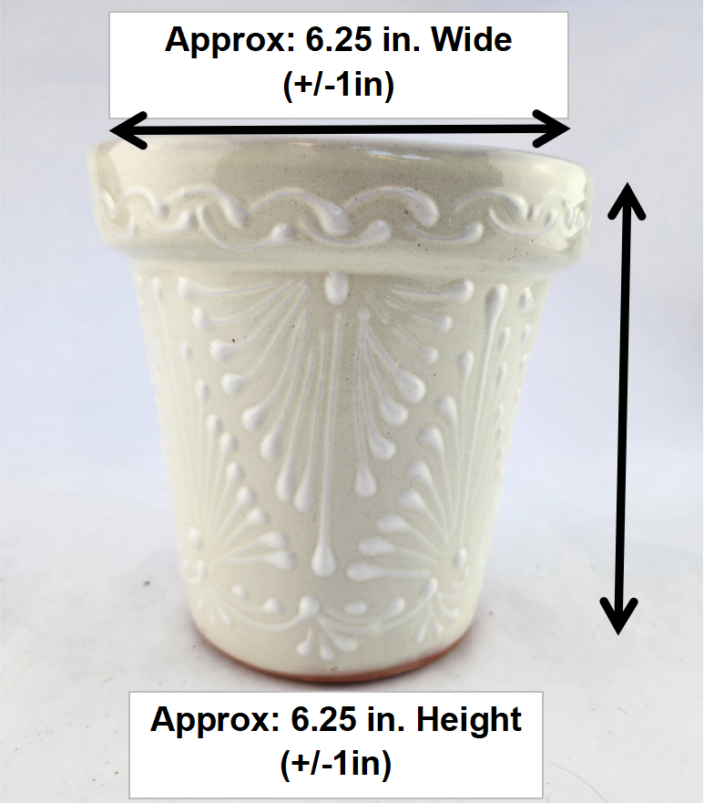 Small Neutral Ceramic Planter – Minimalist Mexican Design