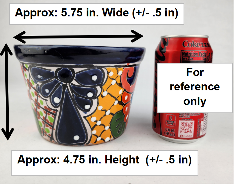 Small Talavera Flower Pot – Mexican Folk Art Planter