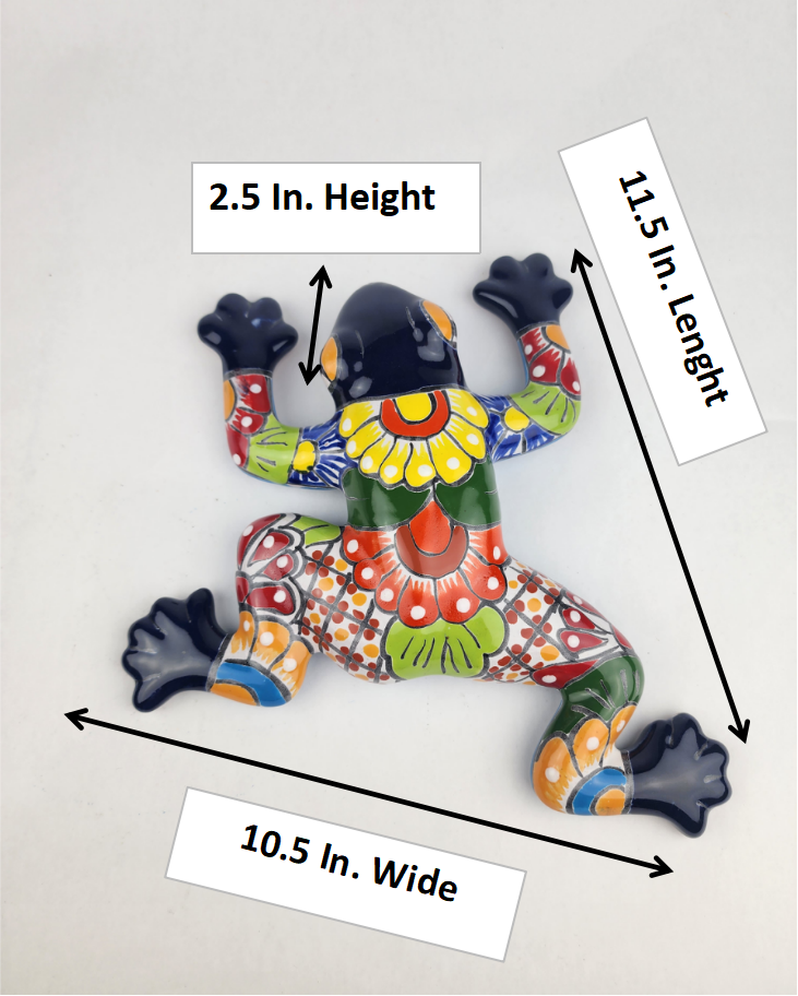 Talavera Frog Statue – Hand-Painted Mexican Ceramic for Outdoors