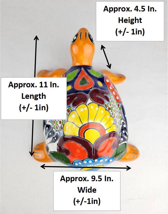 Talavera Ceramic Turtle – Whimsical Handcrafted Home Decor