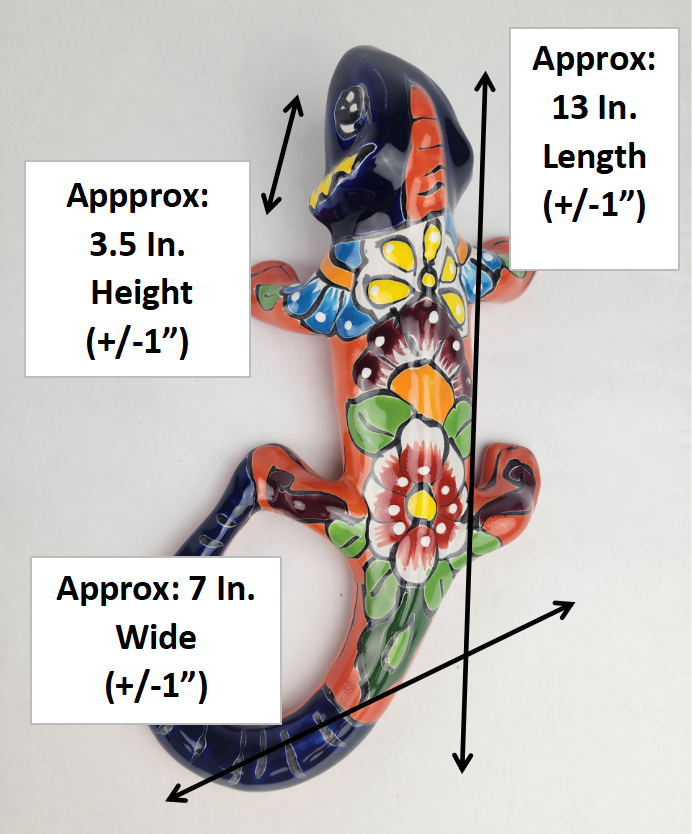 Handcrafted Orange Talavera Iguana – Mexican Folk Art Gift