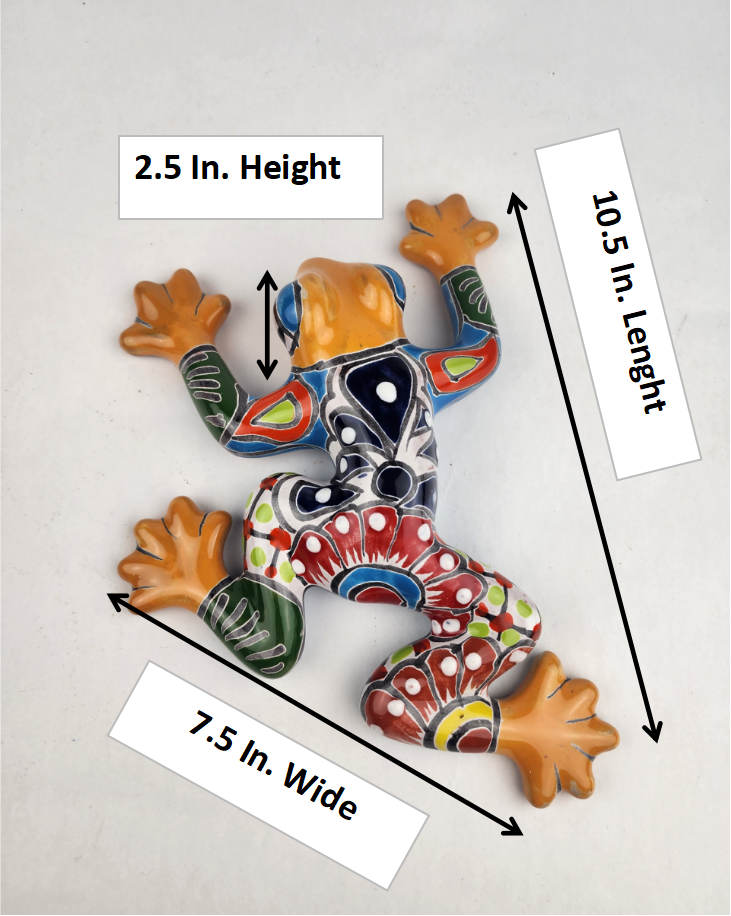 Handmade Talavera Frog – Unique Mexican Pottery for Home & Patio