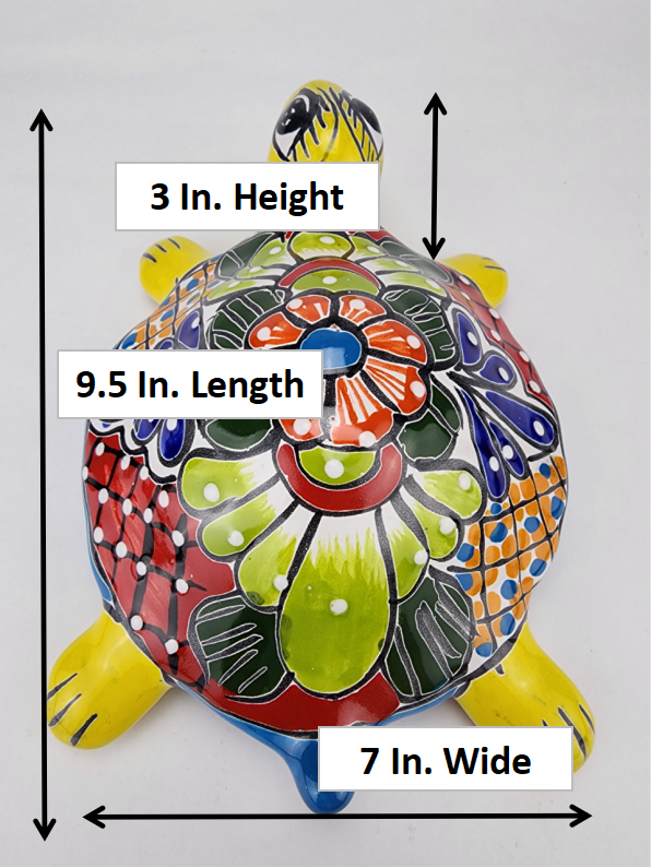 Vibrant Ceramic Turtle - Handcrafted for Indoor & Outdoor Spaces