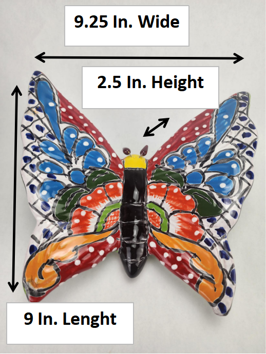 Exquisite Mexican Butterfly Figurine - Handcrafted & Vibrant