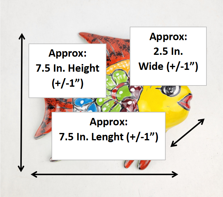 Hand-Painted Fish Wall Decor – Mexican Artisan Folk Art