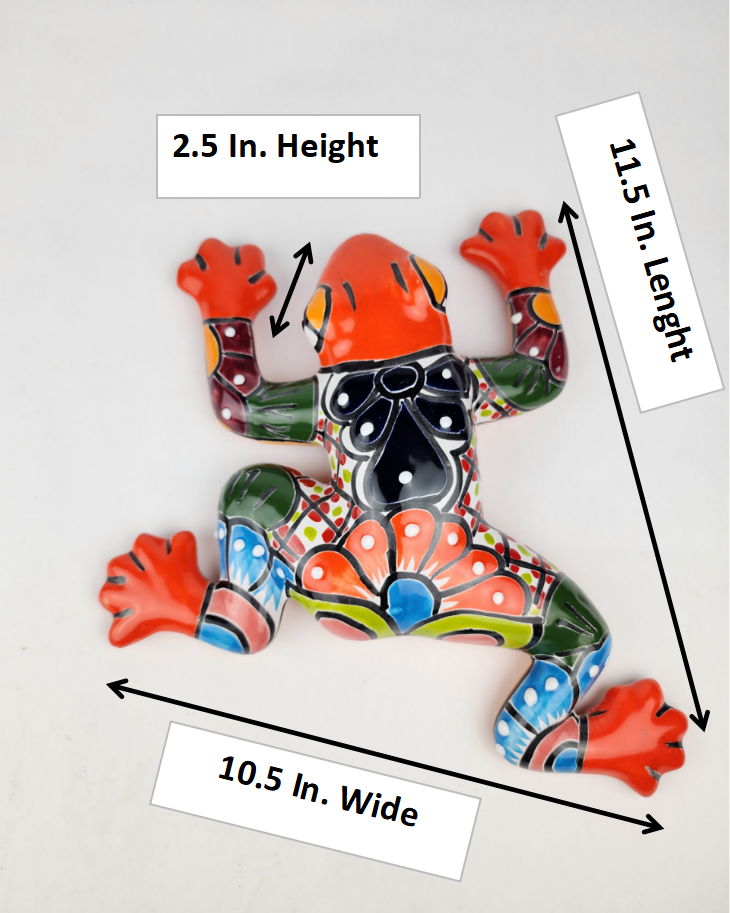 Mexican Talavera Frog – Hand-Painted Ceramic Decor, Perfect Gift for Collectors