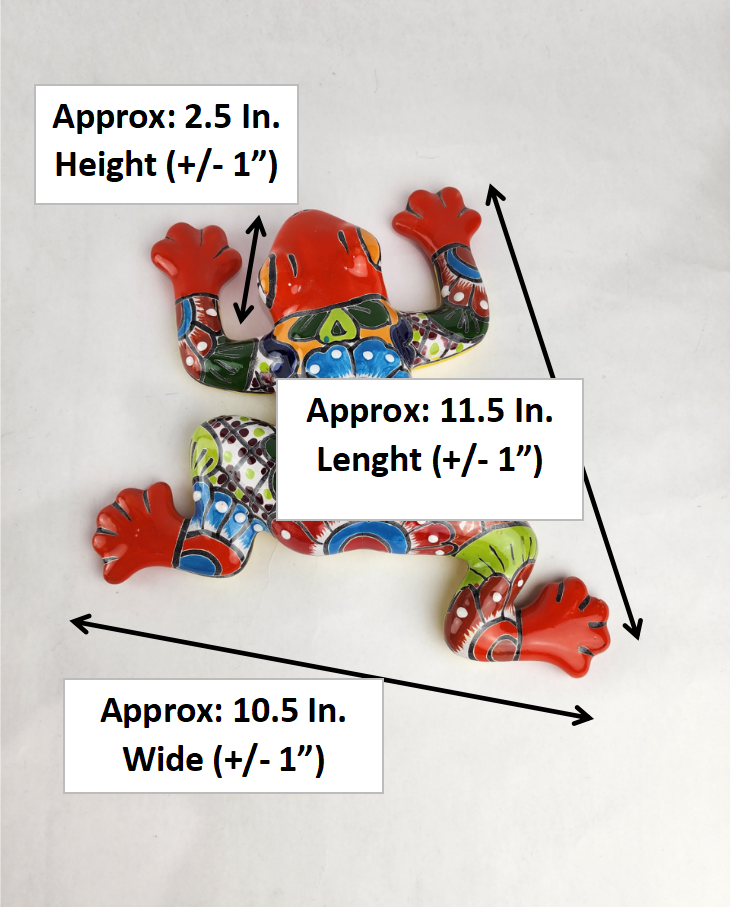 Boho Talavera Frog – Artistic Ceramic Decor with Mexican Flair