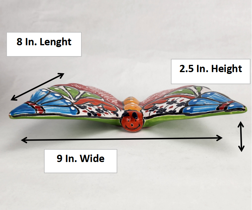 Hand-Painted Mexican Butterfly Figurine - Artistic & Vibrant
