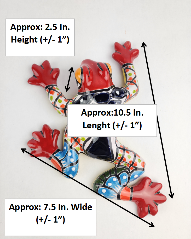 Red Talavera Frog Figurine – Hand-Painted Mexican Ceramic Gift