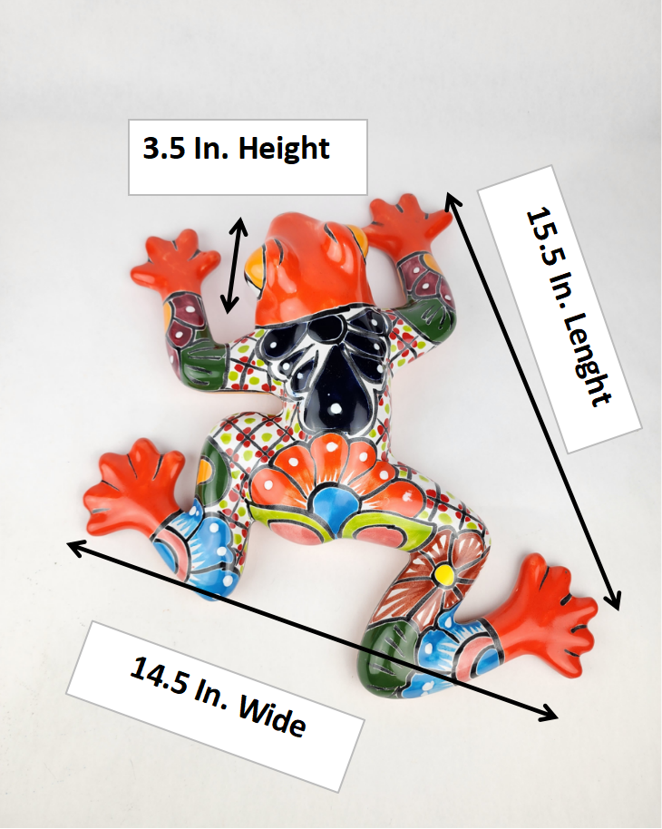 Lively Talavera Frog – Traditional Mexican Pottery, Unique Housewarming Gift
