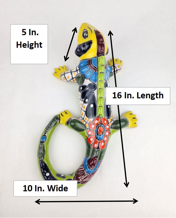 Talavera Iguana Sculpture – Authentic Mexican Handcrafted Art
