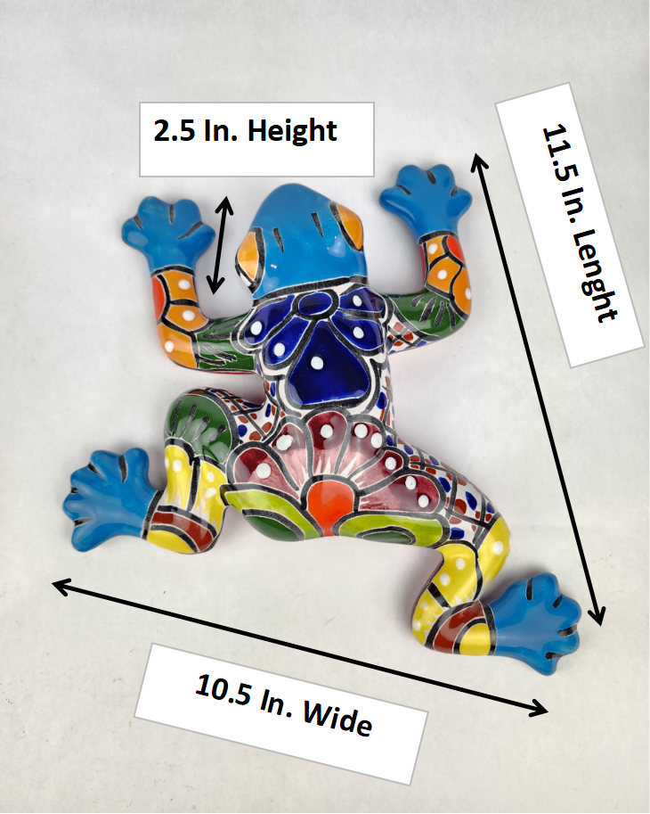 Artisan Talavera Frog – Authentic Handcrafted Mexican Pottery, Great Gift Idea