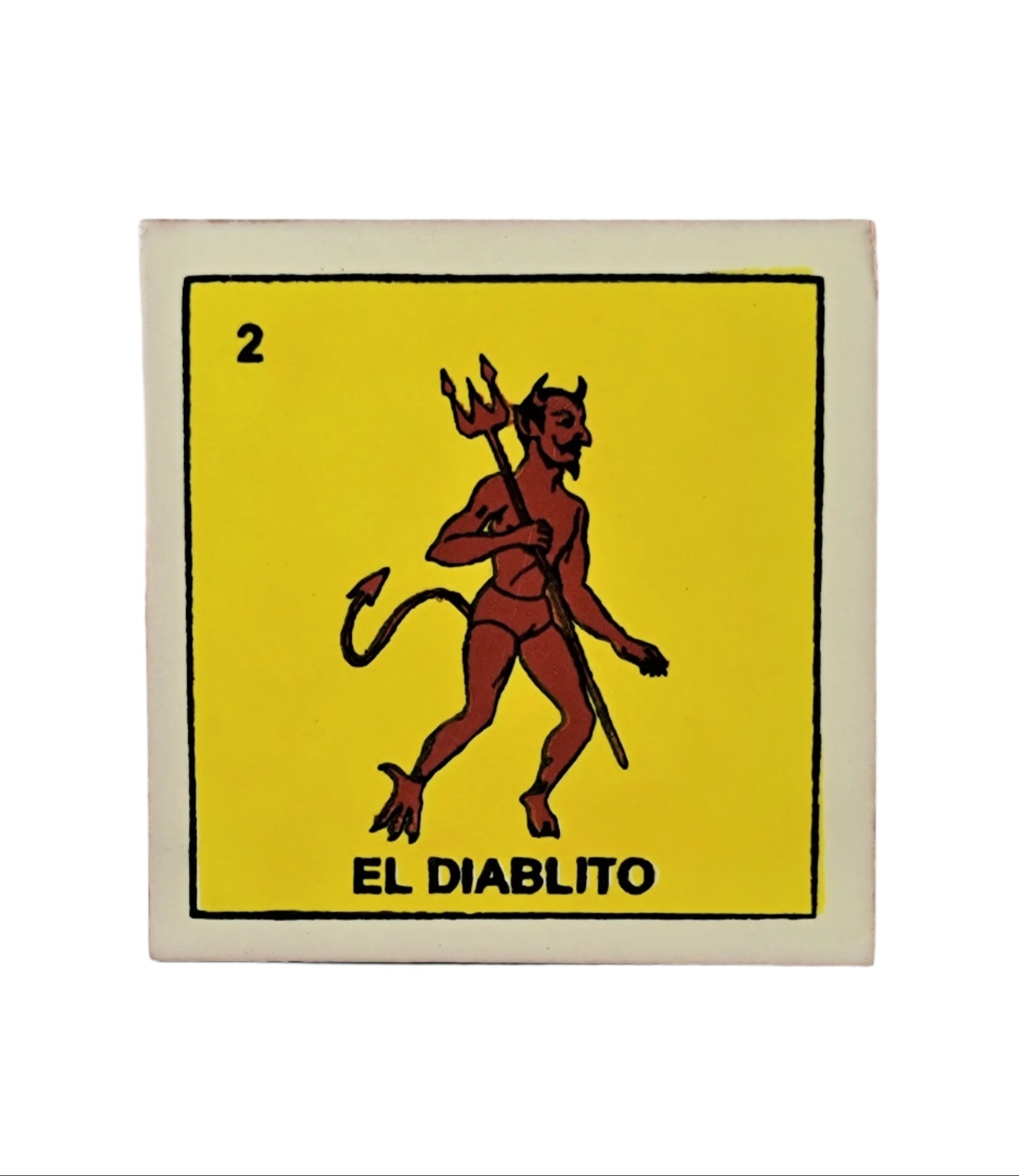 Ceramic Loteria Drink Coaster