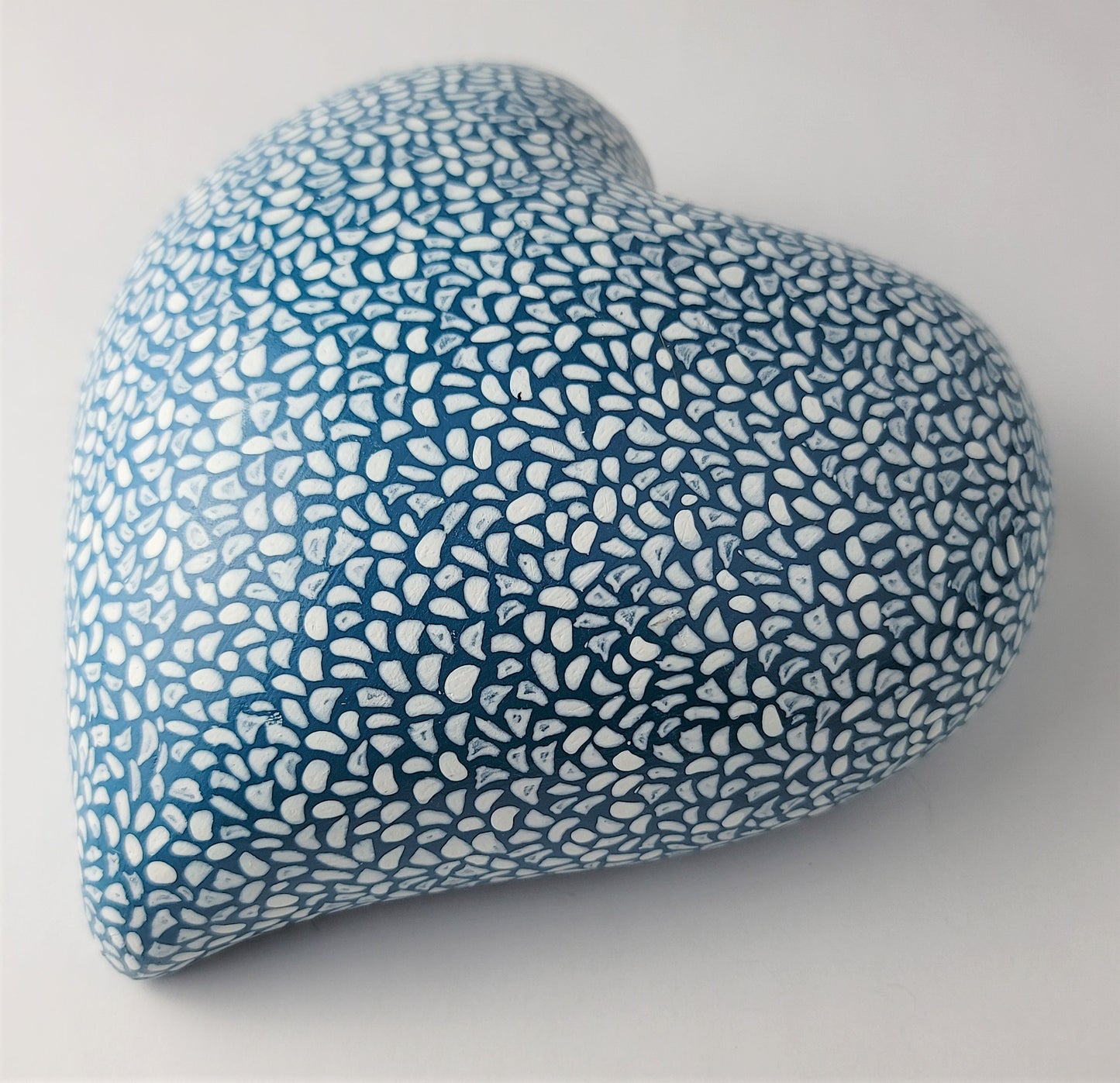 Handmade Puffy Clay Heart – Mexican Folk Art