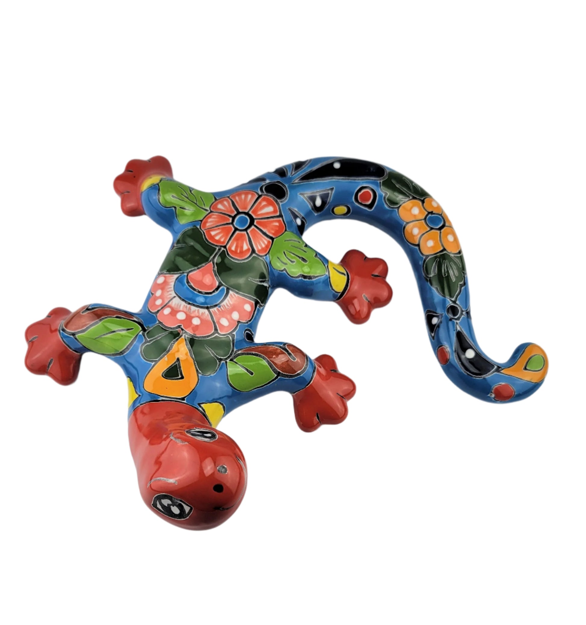 Vibrant Wall Decoration Gecko Hand Painted