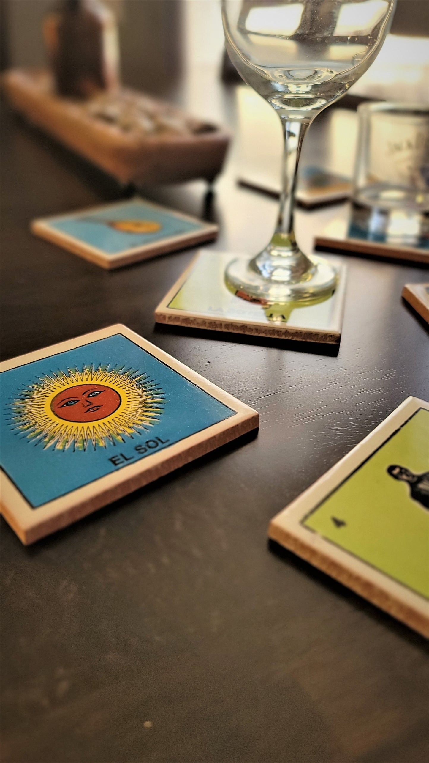 Mexican Lotería Tile – #39 EL NOPAL Multi-Purpose Drink Coaster