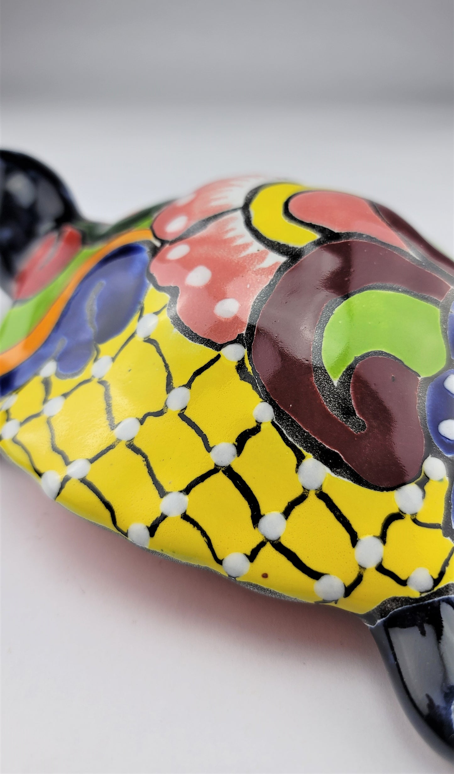 Vibrant Handcrafted Ceramic Turtle - Unique Outdoor Decor