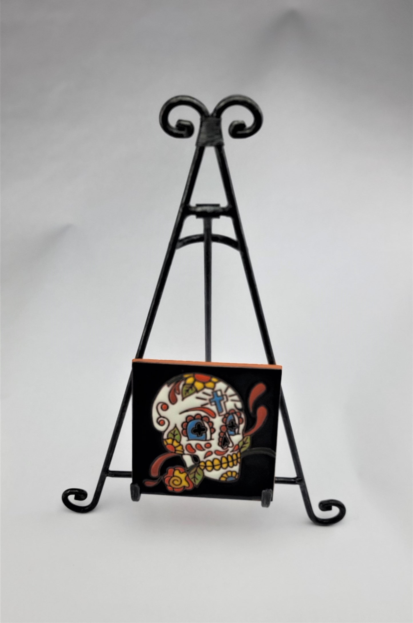 Day of the Dead Skull Tile – Dia de los Muertos Drink Coaster & Decor