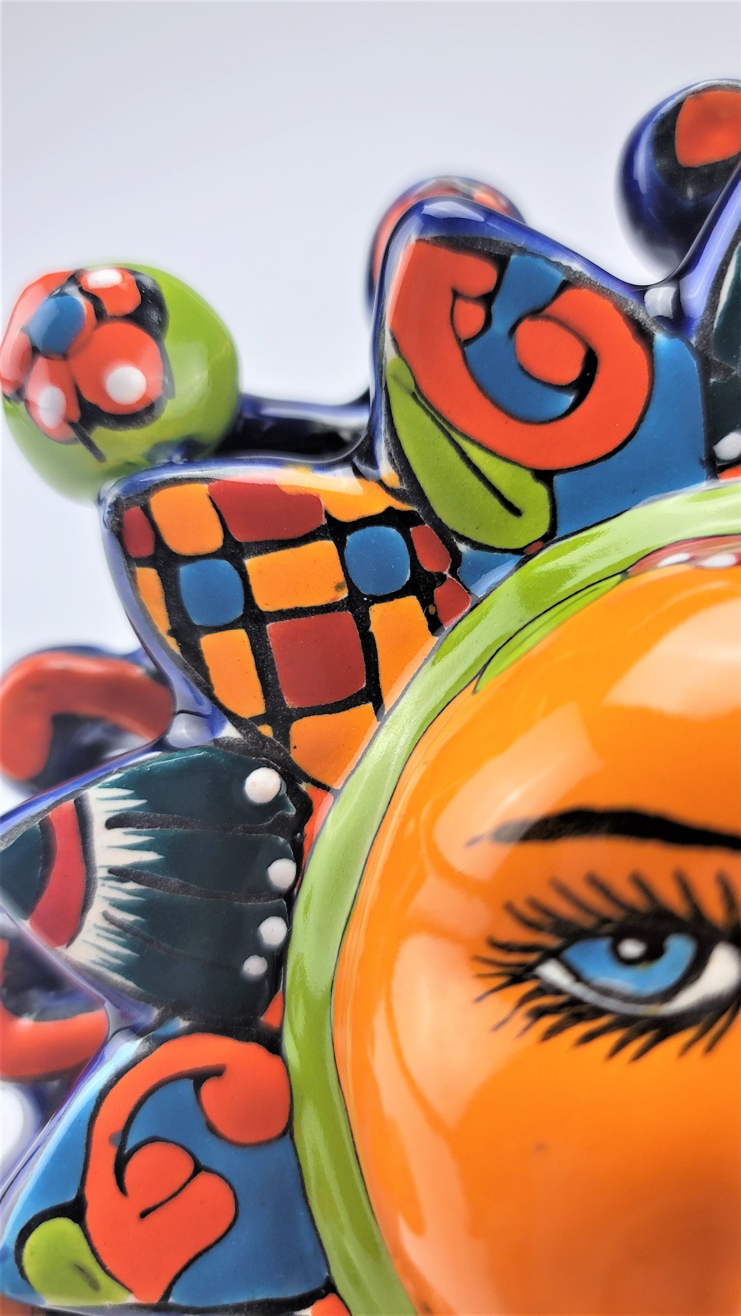 Double Ray Talavera Sun – Traditional Mexican Clay Wall Decor