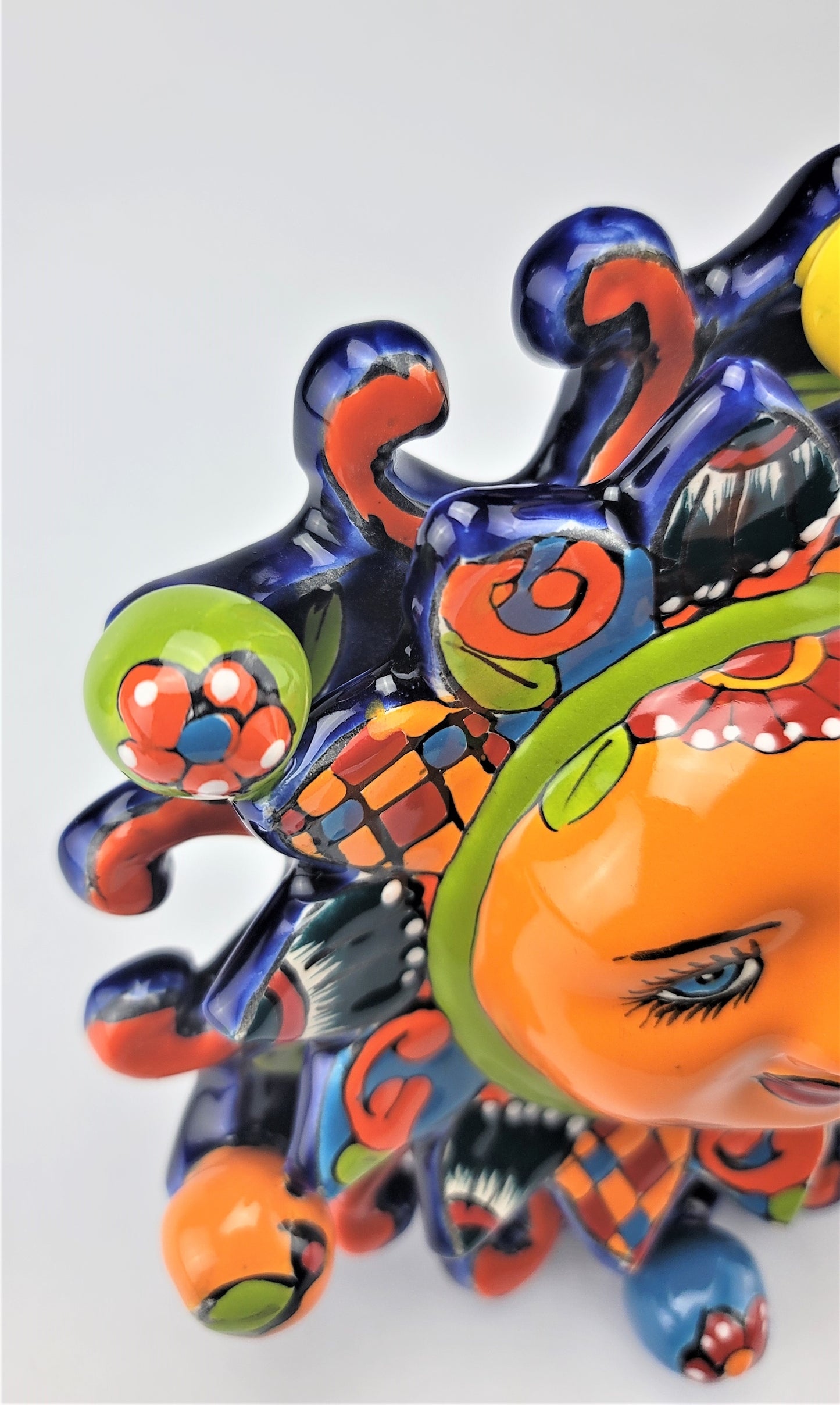 Double Ray Talavera Sun – Traditional Mexican Clay Wall Decor